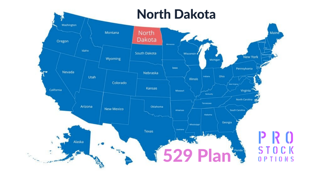 North Dakota 529 plan - map of the united states