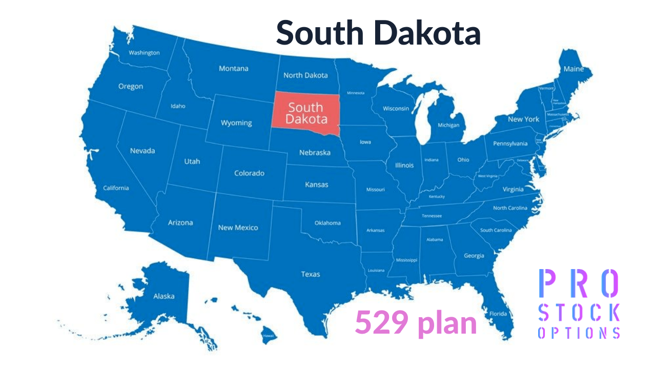 South Dakota 529 plan - map of the united states