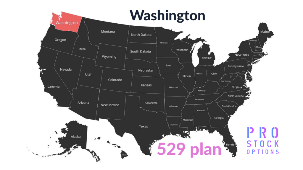 Washington 529 plan - map of the united states